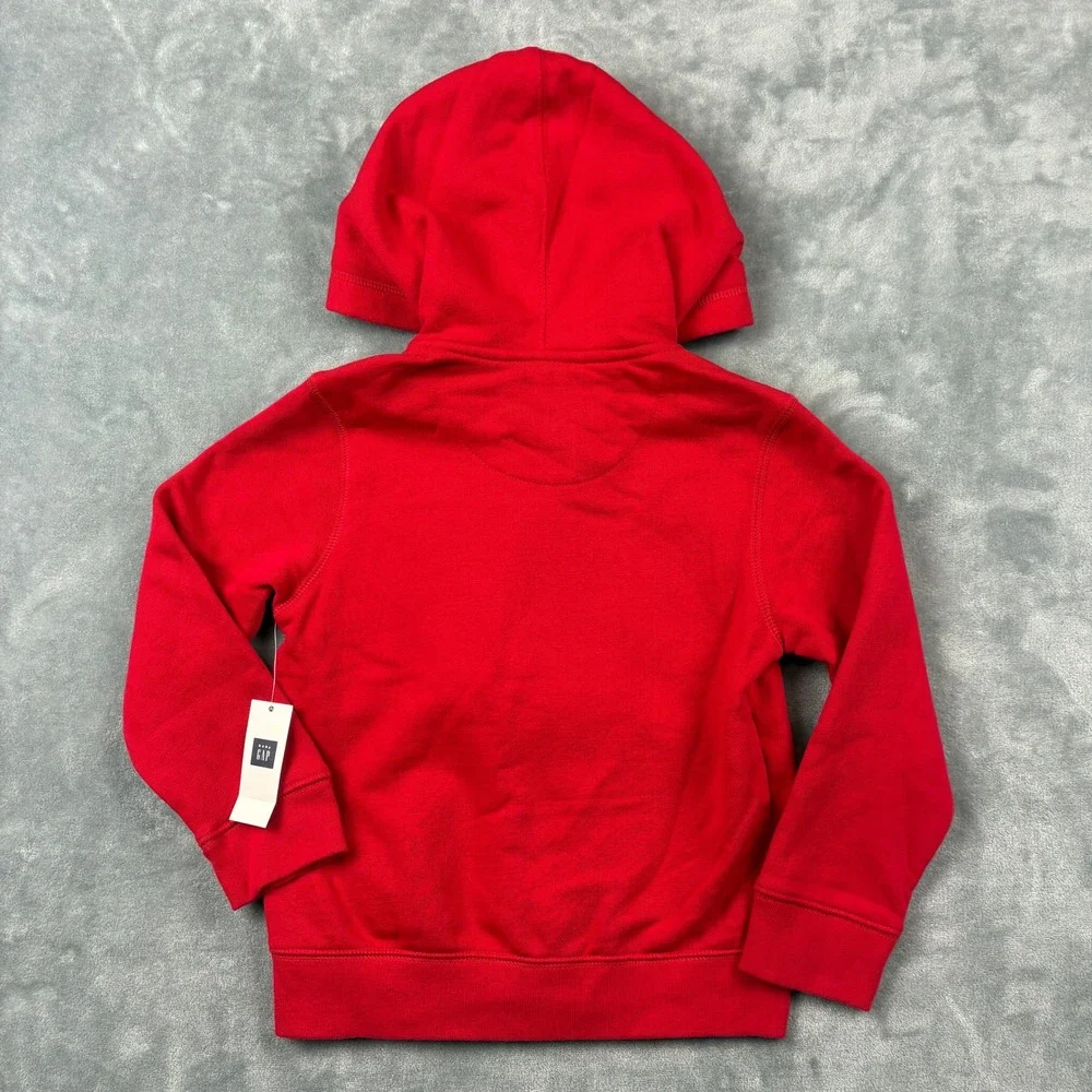 Baby Gap Logo Red Zip Hoodie Logo 5T NWT Classic Cozy‎ Giftable Wardrobe Staple